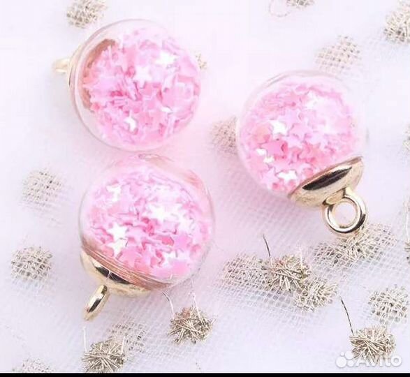 Подвески стеклянные фурнитура для рукоделия