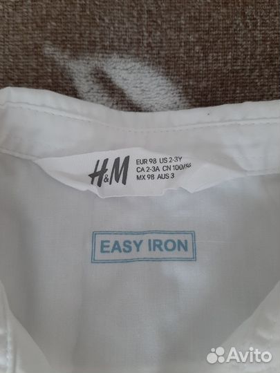 Рубашка белая на мальчика 98