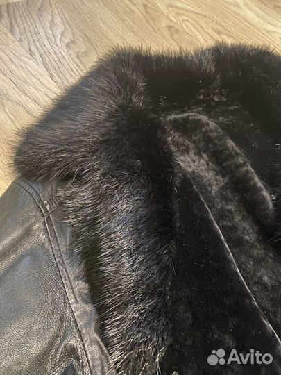 Дублёнка Куртка мужская зимняя кожаная