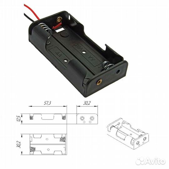 1 шт Батарейный отсек BH321 AA 2x1 BH603 батарея т