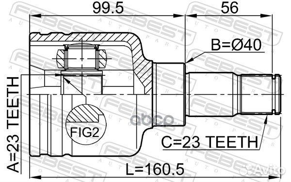 ШРУС внутренний 2111-CB316LH Febest