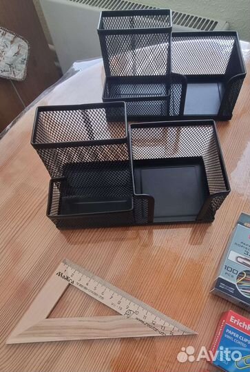 Канцтовары скобы скрепки разделители степлер