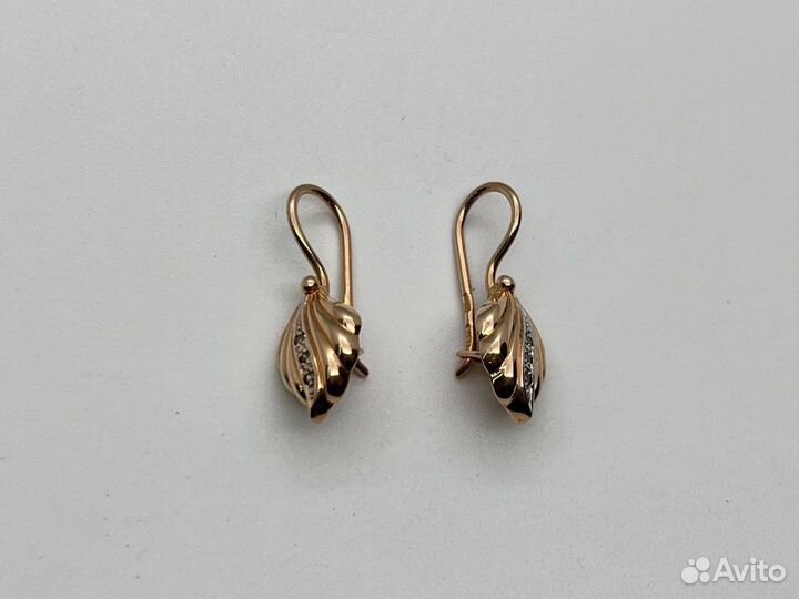 Золотые серьги 585 пробы