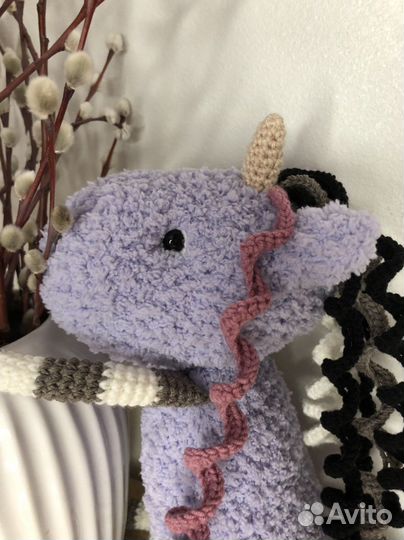 Единорог игрушка плюшевая ручной работы