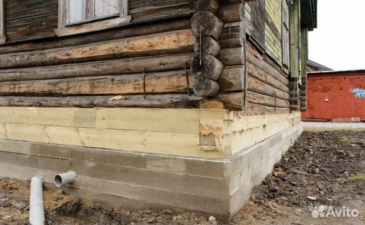 Поднятие домов и замена венцов