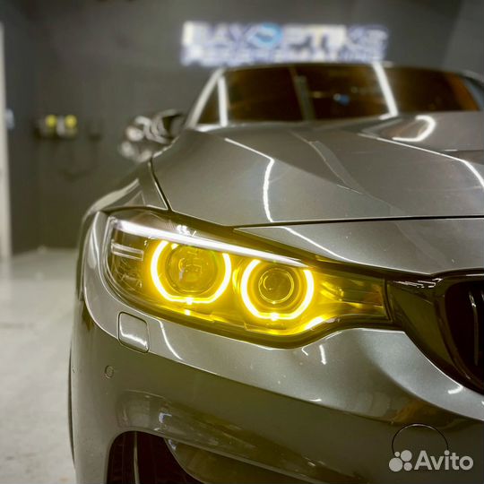 Желтые модули DRL BMW F30 Xenon