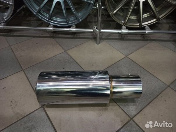 Прямоточный глушитель, банка Mugen 57мм