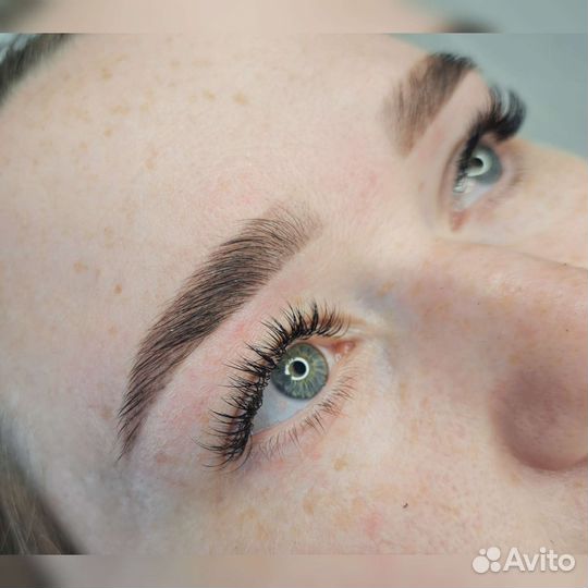 Наращивание ресниц Оформление бровей