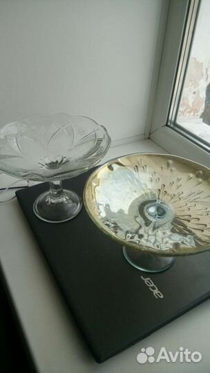 Ваза для фруктов на ножке СССР