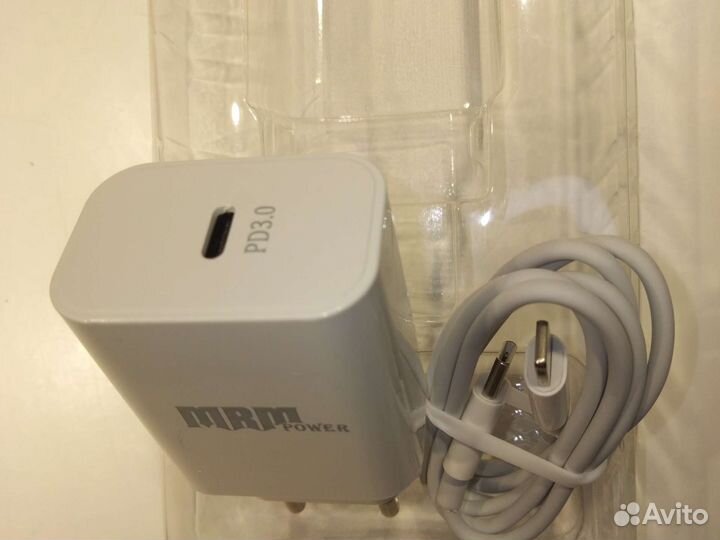 Зарядка+кабель Type c lighting 20w 3 A