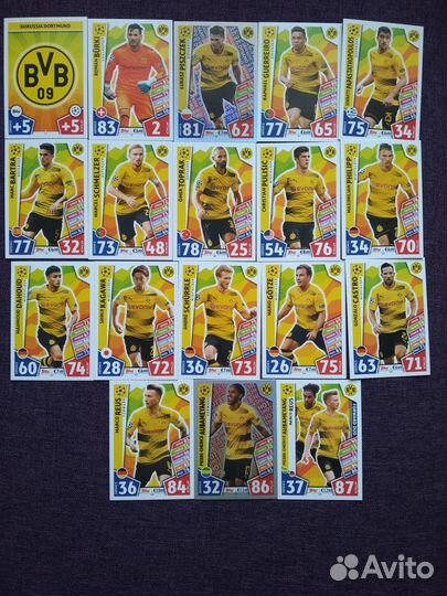 Карты Topps Лига Чемпионов 2017-2018. Match Attax