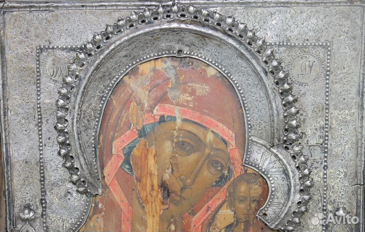 Икона Казанская Пресвятая Богородица в Серебре