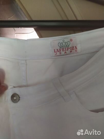 Брюки хлопок стрейч со стразами Фирменные