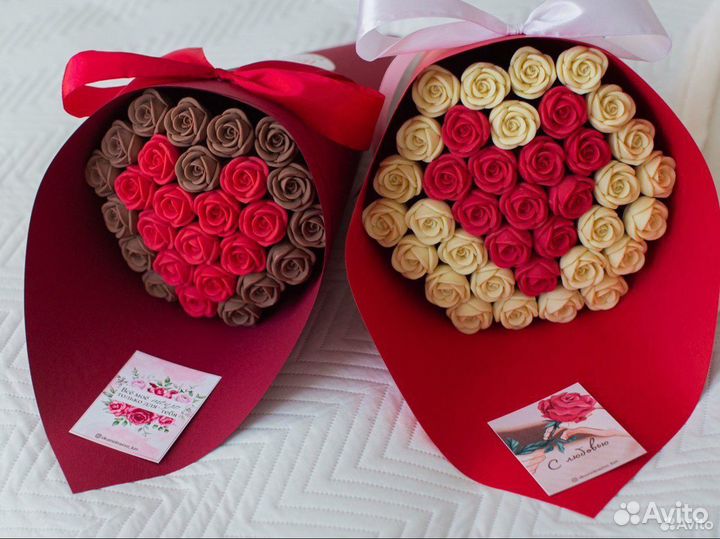 Шоколадный букет розы