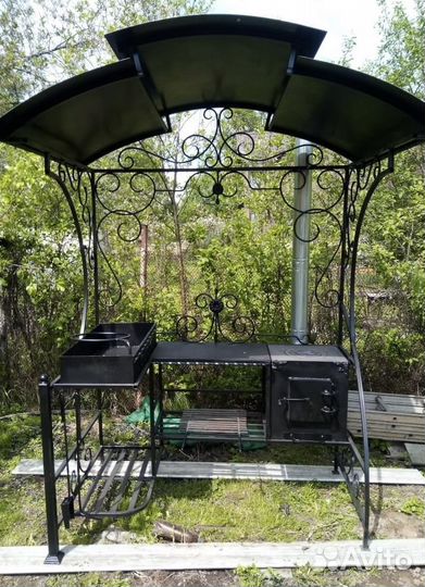 Мангал с печью