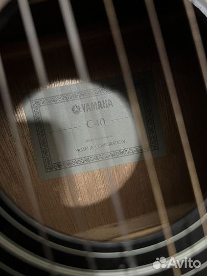 Классическая гитара yamaha c40 черная