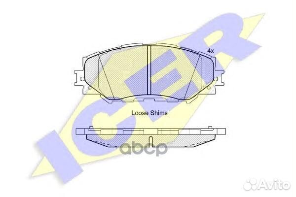 181760 колодки дисковые передние Toyota RAV4 2