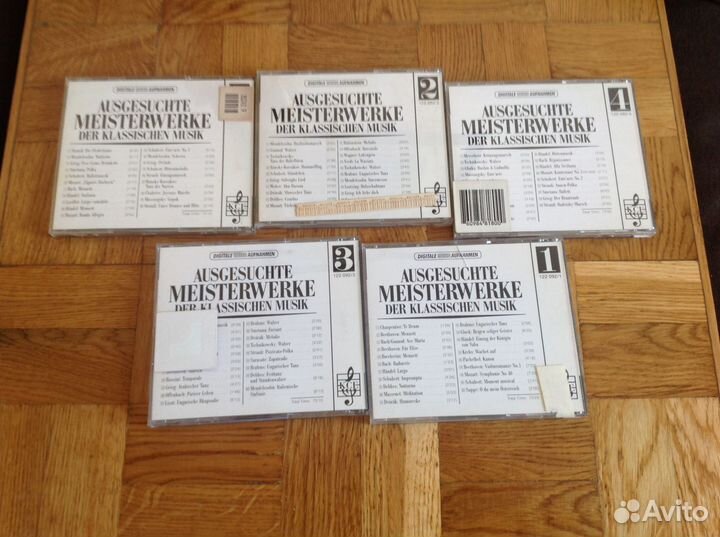 Cd на 5 дисках, старое немецкое издание, классика