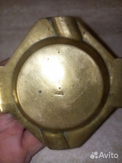 Пепельница индия латунь