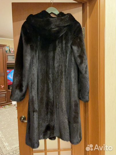 Шуба норковая с капюшоном 44 46
