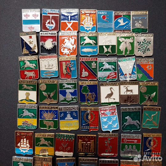 Значки гербы городов