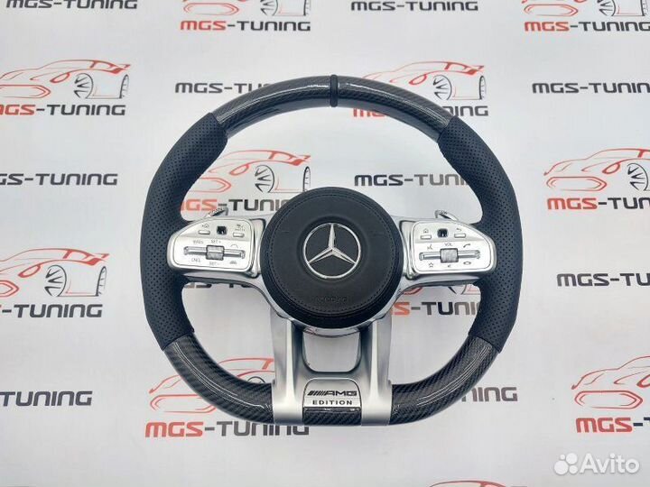 Руль Mercedes 63 AMG Edition карбон круиз подушка