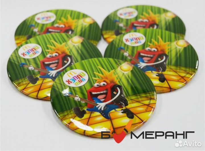 Значки закатные 25мм, 38мм, 56мм на заказ от 100шт