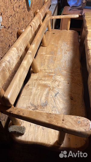 Стол и стулья из Карельской березы, ручная работа