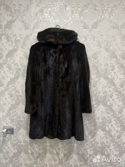 Шуба норковая с капюшоном 44-46