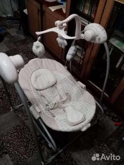 Детские электрокачели с шезлонгом