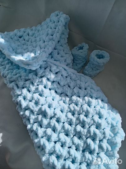 Детский плед и пинетки