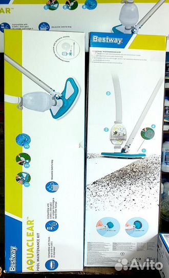 Швабра пылесос в бассейн, скиммер, наборы чистки