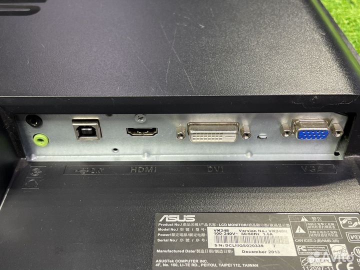 Монитор 24” asus VK248H, 1920x1080, 76 Гц, TN