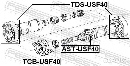 Крестовина карданного вала astusf40 Febest