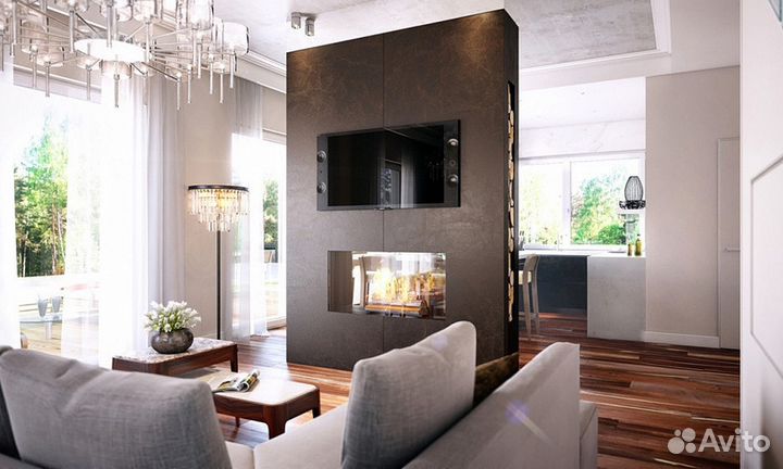 Облицовка каминов, печей, зон барбекю