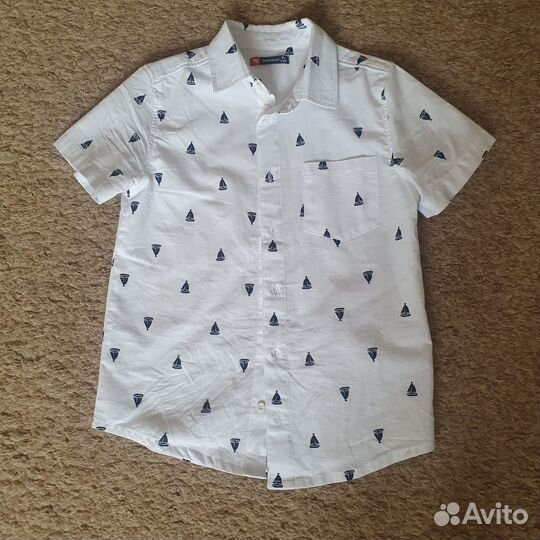Рубашка с коротким рукавом р.128