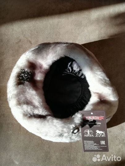 Берет мутоновый размер 55-60+повязка в подарок