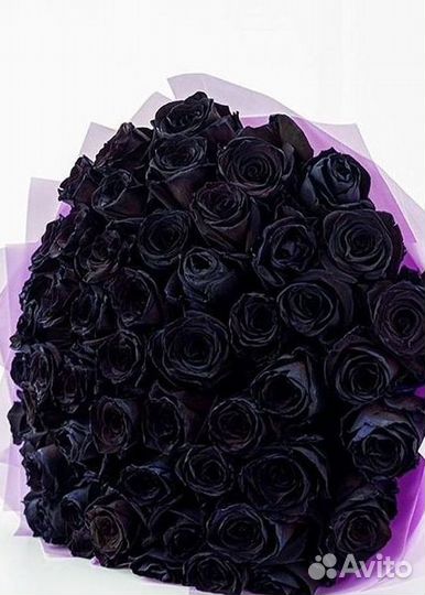 Доставка букетов и цветов. Чёрные розы