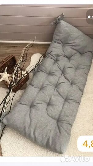 Матрас из рогожки для скамьи,качели,подоконника