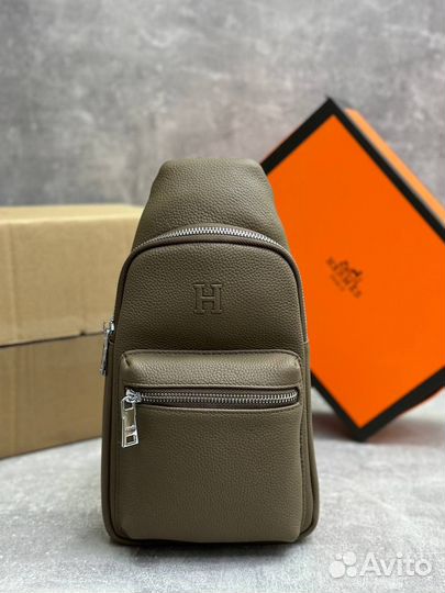 Сумка мужская кобура слинг hermes люкс