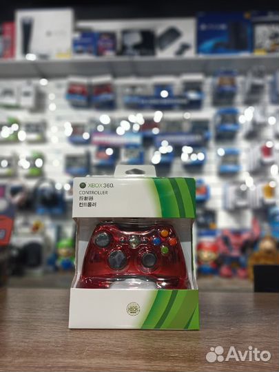 Геймпад Джойстик Xbox 360 - Красный Глянец