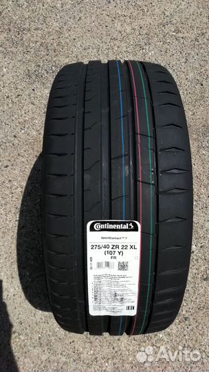 Continental ContiSportContact 7 275/40 R22 и 315/35 R22 112Y