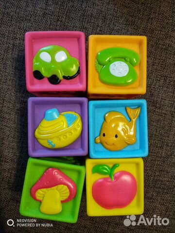 Мягкие резиновые кубики red box 6 шт