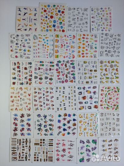 Слайдеры, наклейки для ногтей, маникюр