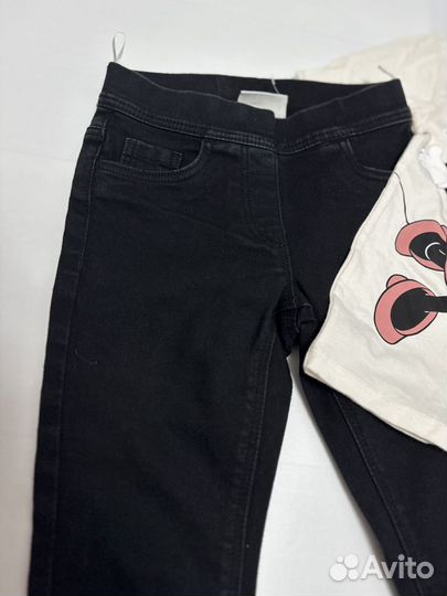 Комплект лонгслив минни джегинсы C&A 110-116