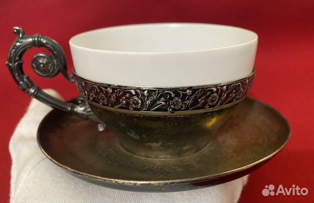 Царская серебряная чайная пара, 84 пробы