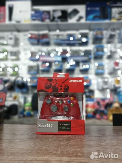 Проводной Геймпад Xbox 360 - Красный