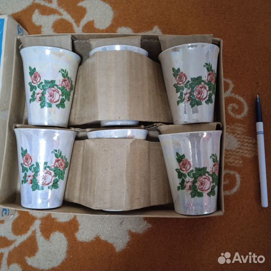 Стопки фарфор Розы - СССР - фарфоровые рюмки