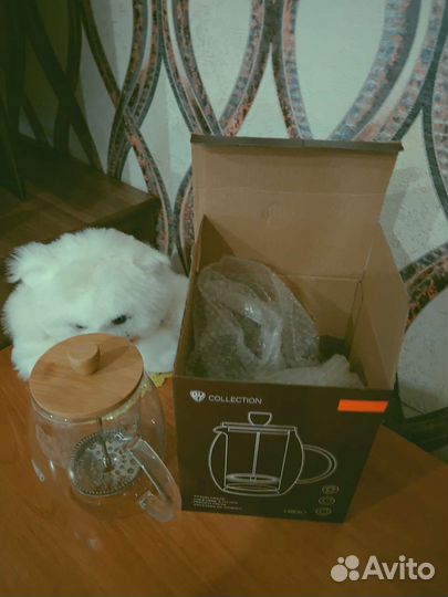 Чайник для заварки стеклянный.новый.талнах