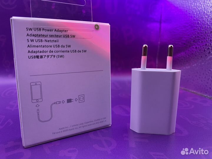 Зарядный блок USB 1A - Apple